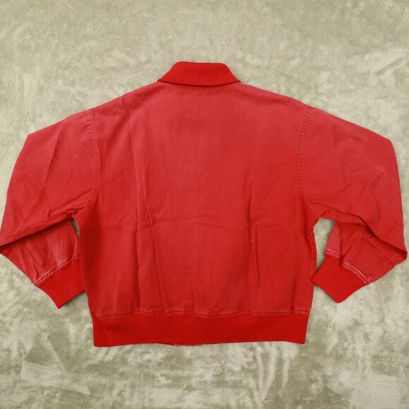 Ralph Lauren Vintage Men's Red Zip Up Denim Jacket size Small - Picture 9 of 9